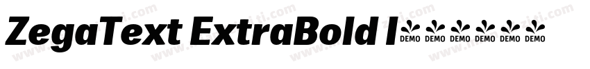 ZegaText ExtraBold I字体转换